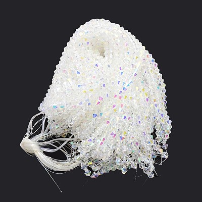 Imitate Austrian Crystal Electroplate Bicone Glass Bead Strands LS-GLAA-F029-4x4mm-A01-1