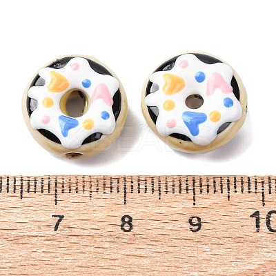 Handmade Porcelain Enamel Beads PORC-K003-09O-1
