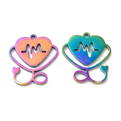 Ion Plating(IP) 304 Stainless Steel Pendants STAS-L020-020RC-1