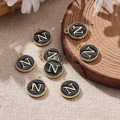 Golden Plated Alloy Charms LS-X-ENAM-S118-02N-1