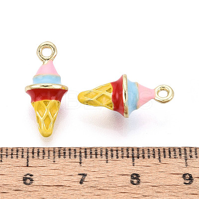 Rack Plating Alloy Enamel Pendants PALLOY-N181-25KCG-02-1