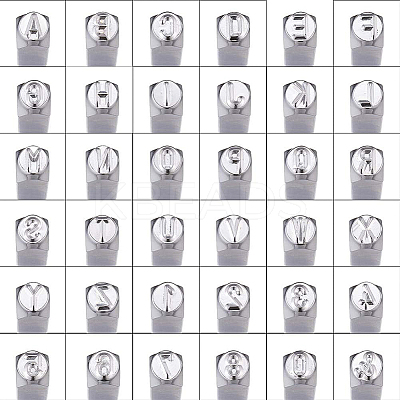 Iron Metal Stamps AJEW-BC0005-22-1
