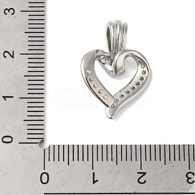 Rack Plating Brass & Clear Cubic Zirconia Pendants KK-S372-26P-1