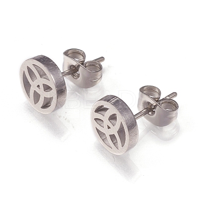 Tarnish Resistant 304 Stainless Steel Stud Earrings EJEW-N045-02P-1