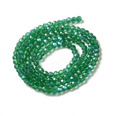 Electroplate Transparent Glass Beads Strands LS-EGLA-A035-T3mm-L18-1