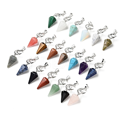 Natural & Synthetic Gemstone Pendants G-J393-IP-1