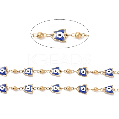 Ion Plating(IP) Enamel Butterfly with Evil Eye Link Chains CHS-G020-01G-03-1