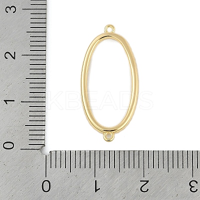 Brass Crystal Rhinestone Oval Ring Links Connector Charms KK-S035-05G-1