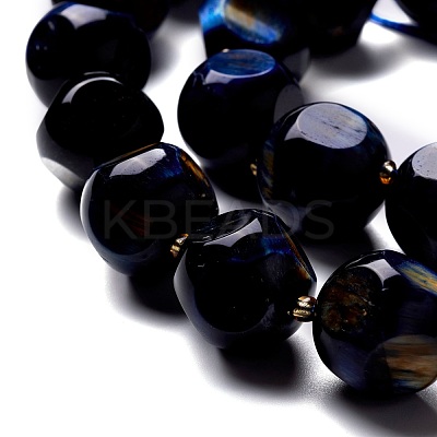 Natural Blue Tiger Eye Beads Strand G-M367-31B-1