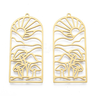 201 Stainless Steel Pendants STAS-N090-LA959-2-1