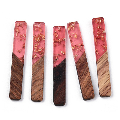 Transparent Resin & Walnut Wood Big Pendants RESI-TAC0017-03A-1