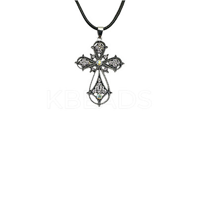 Cross Zinc Alloy Pendant Necklace VJ0126-02-1