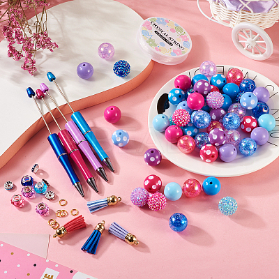 DIY Beadable Pen Making Kit DIY-BT0001-53-1