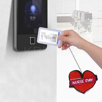 Glittered Acrylic & ABS Plastic Badge Reel AJEW-SZ0002-47G-1