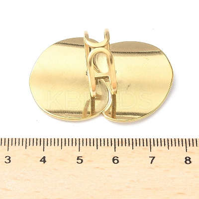 Adjustable 304 Stainless Steel Cuff Rings for Women LS-RJEW-V004-05G-1