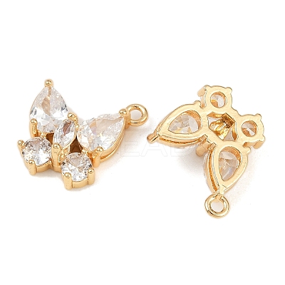 Brass Micro Pave Cubic Zirconia Pendants KK-F906-02G-1