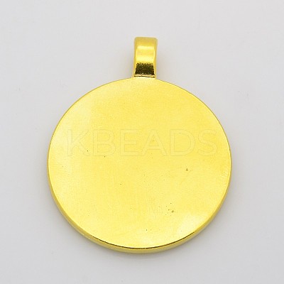 Alloy Pendant Cabochon Settings LS-PALLOY-S602-G-LF-1
