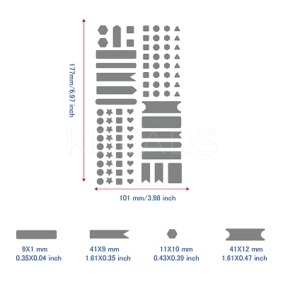 Stainless Steel Cutting Dies Stencils DIY-WH0242-261-1
