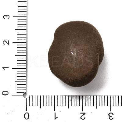 Flocking Opaque Resin Cabochons RESI-K033-07A-1