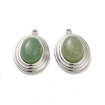 Natural Green Aventurine Pendants STAS-L025-006P-02-1