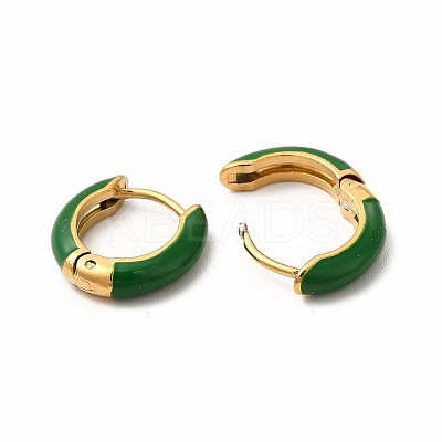 Enamel Hoop Earrings EJEW-G344-02G-04-1