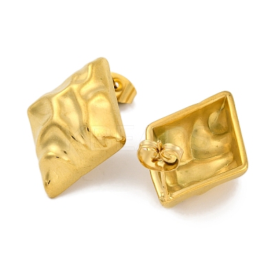Ion Plating(IP) 304 Stainless Steel Stud Earrings EJEW-H013-25G-1