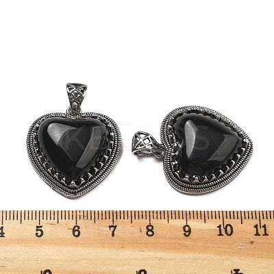 Natural Obsidian Pendants G-A095-01AS-08-1