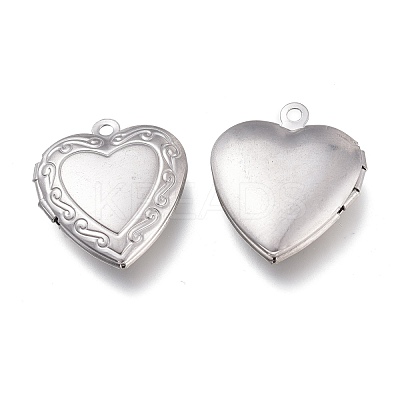 Tarnish Resistant 316 Stainless Steel Locket Pendants STAS-Z010-03A-1