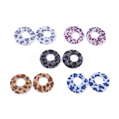 Faux Mink Fur Covered Pendants WOVE-X0001-16-1