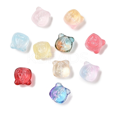 Transparent Spray Paint Glass Beads GLAA-Z011-01-1