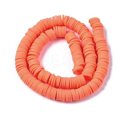 Flat Round Handmade Polymer Clay Beads CLAY-R067-10mm-12-1