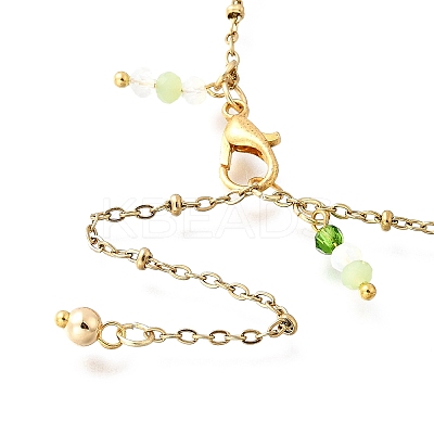 3Pcs Glass Beads Anklets AJEW-AN00720-1