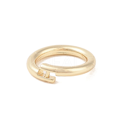 Brass Locking Jump Rings KK-S369-01G-04-1