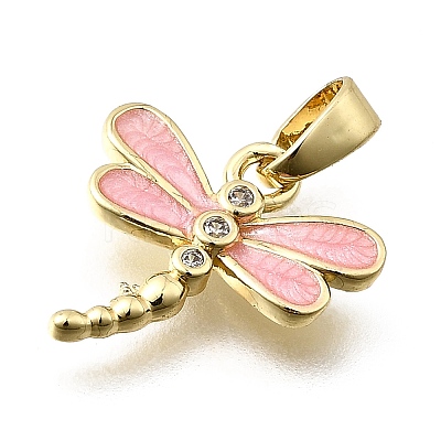 Brass Micro Pave Cubic Zirconia Charms KK-P336-42G-01-1