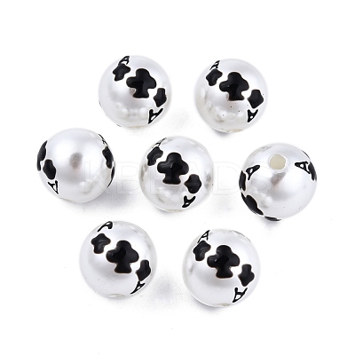 Halloween Opaque ABS Plastic Imitation Pearl Enamel Beads KY-G020-01H-1