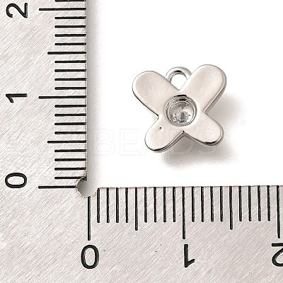 Brass Micro Pave Cubic Zirconia Charms KK-C085-24P-1
