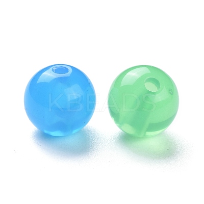 Imitation Jade Acrylic Beads SACR-S188-10mm-M-1
