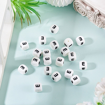 20Pcs Food Grade Eco-Friendly Silicone Beads SIL-TADJ0001-02E-1