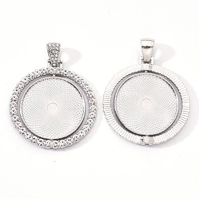 Alloy Pendant Cabochon Settings Y-PALLOY-S107-005P-RS-1