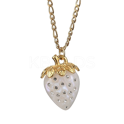 3Pcs Acrylic Rhinestone Pendant Necklaces NJEW-JN05442-1