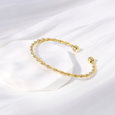 Twisted Brass Cuff Bangles YN8277-1