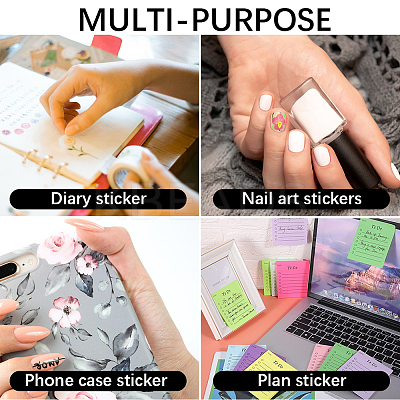 8 Sheets 4 Styles Laser Heart Pattern Nail Art Sticker DIY-CY0001-90-1
