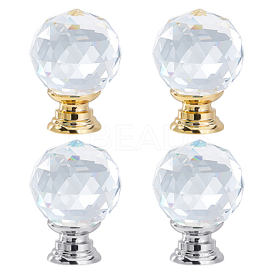 4Pcs 2 Style Quartz Crystal Drawer Knobs FIND-FH0002-85-1