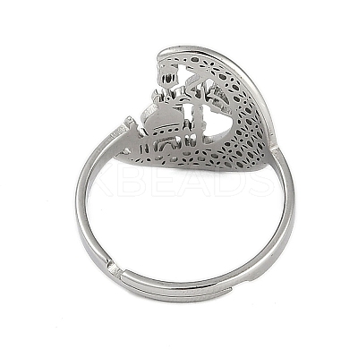 201 Stainless Steel Adjustable Rings for Women RJEW-M008-04P-1