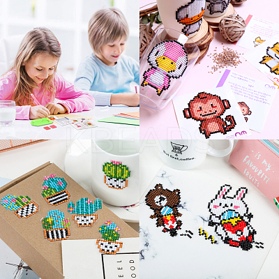 DIY Diamond Painting Stickers Kits For Kids DIY-WH0168-58-1
