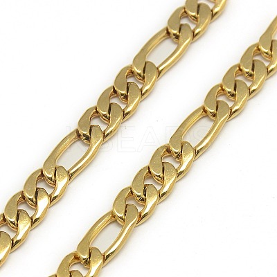 Trendy Men's 201 Stainless Steel Mother-Son Chain Necklaces NJEW-L043B-41G-1