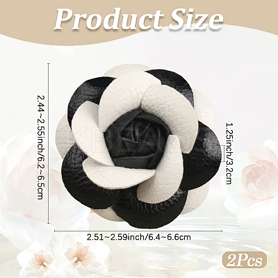 PU Leather Alligator Hair Clips for Girls OHAR-WH20008-18B-1