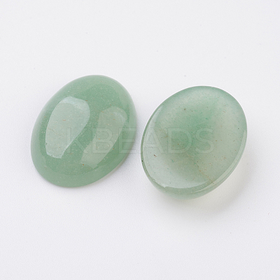 Natural Green Aventurine Flat Back Cabochons G-G741-22x30mm-14-1
