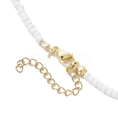 Boho Handmade Lampwork Fish & Colorful Glass Seed Beaded Necklaces for Women NJEW-TA00199-1