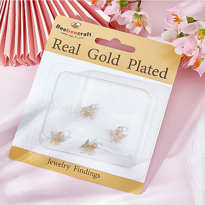 6Pcs Brass Micro Pave Cubic Zirconia Charms KK-BBC0016-80B-1